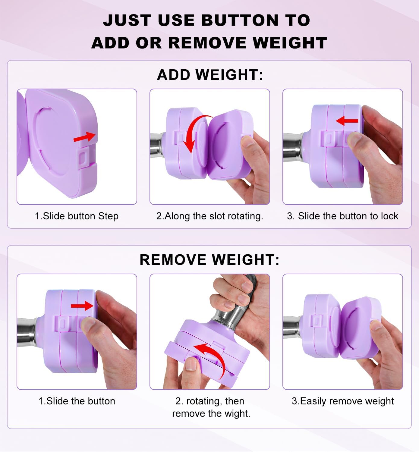 Thumbnail 5 de 20LB 40LB 50LB Adjustable Dumbbell Set — Space-Saving 5-in-1 Free Weights for Home Gym