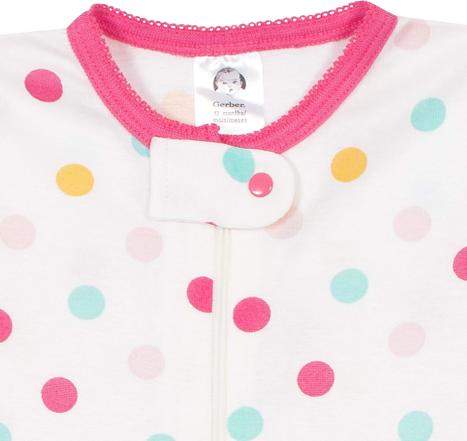 Detalle de Gerber Pigiama con piedi per bambina – confezione da 4 Unicorni Gatti Rosa, 12 mesi