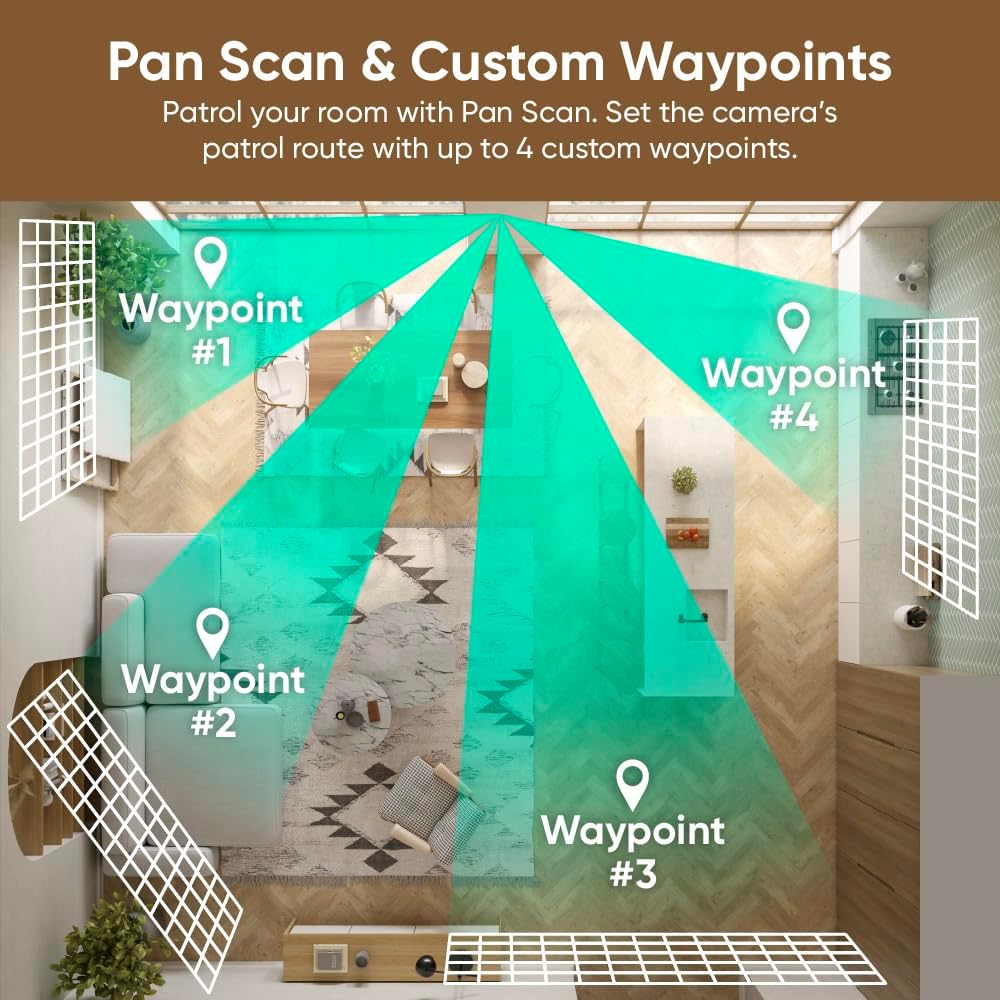 Thumbnail 6 de WYZE Duo Cam Pan Indoor/Outdoor IP65 2K 360° Pan/Tilt Smart Security Camera (2-Cam System) with Color Night Vision