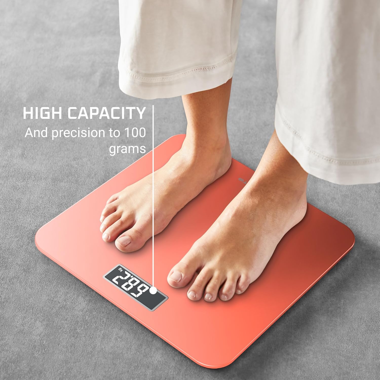 Detalle de Rowenta Premiss 2.0: Bilancia da Bagno con Display LCD e Design Moderno (160 kg)