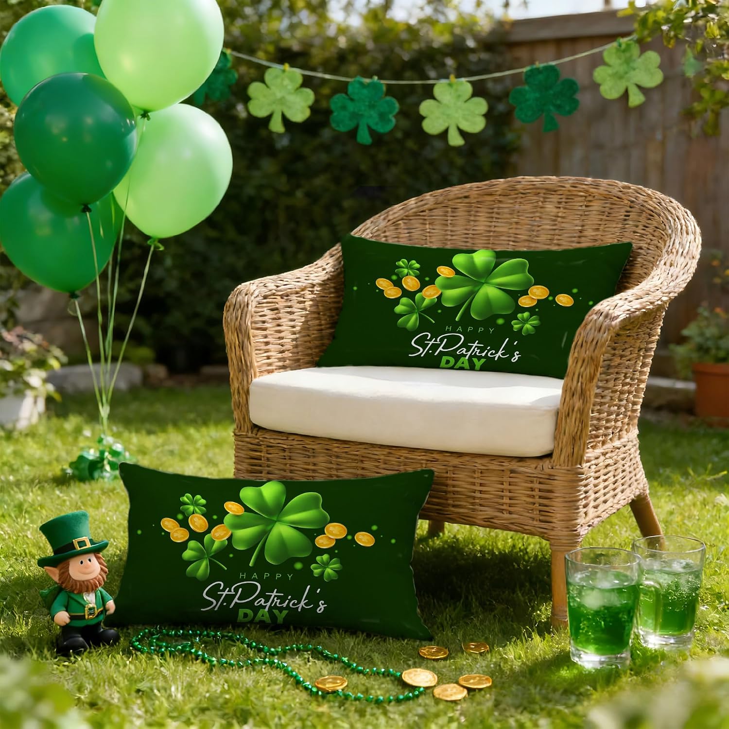 Thumbnail 5 de Shamrock Throw Pillow Cover, 12 x 20 Inch