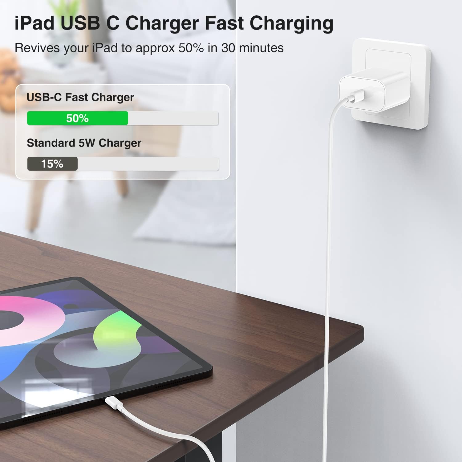 Thumbnail 1 de iPhone 17 20W Fast Charger with 10ft USB‑C Cable