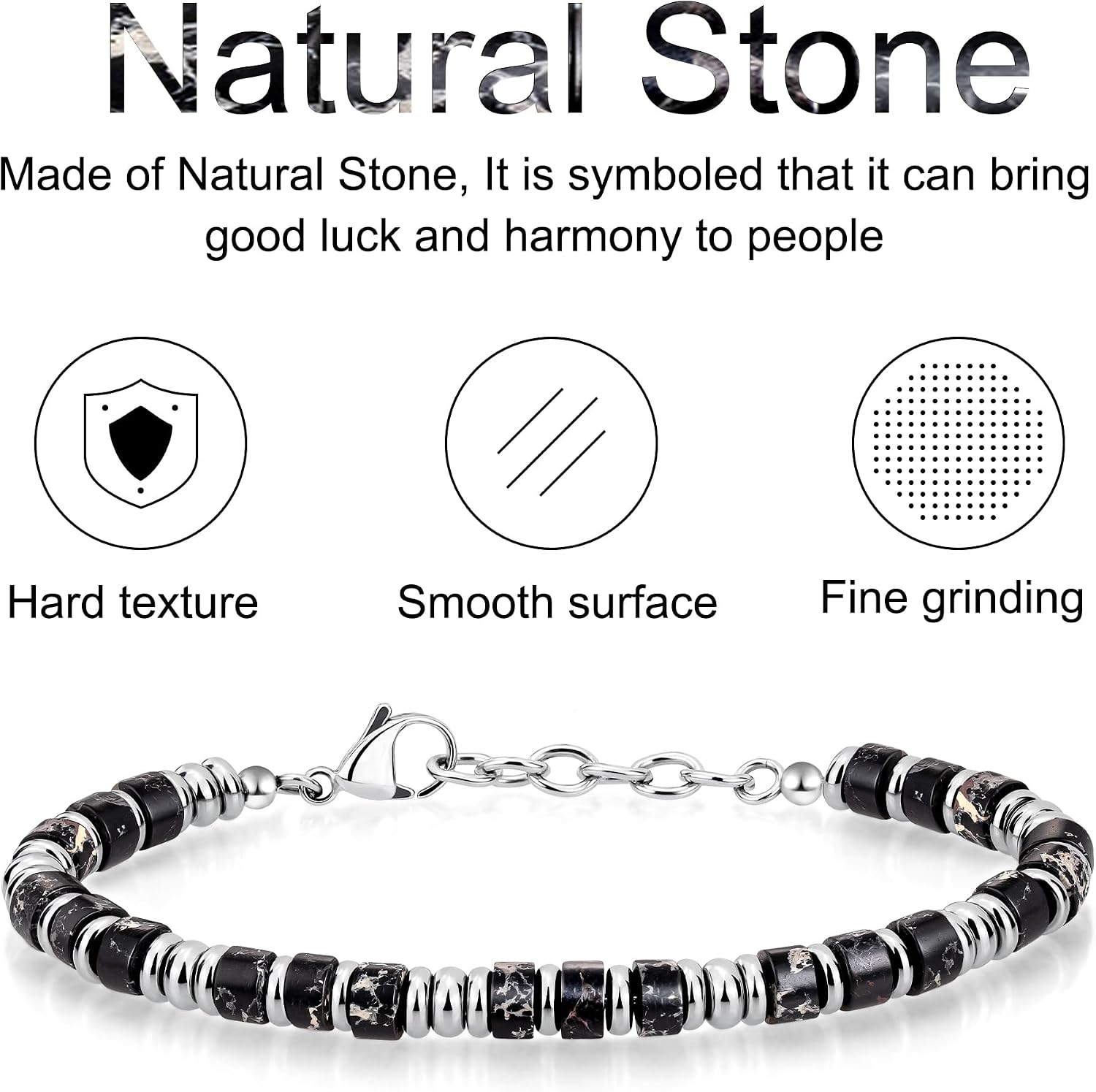 Detalle de SIUMAL bracciale boho acciaio inox, 8,8
