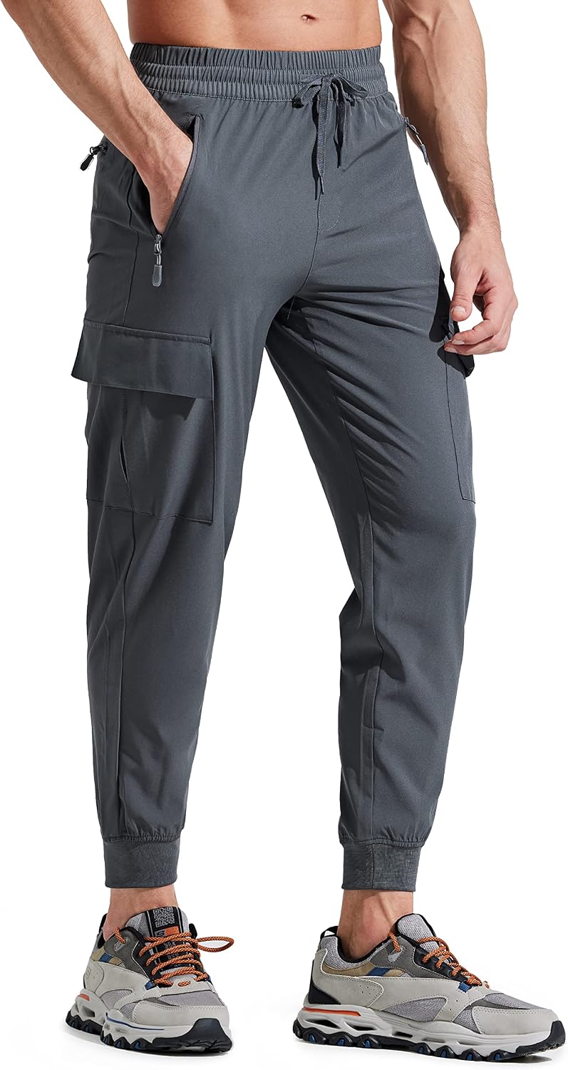 Detalle 2 de Libin Pantaloni da Jogging da Trekking Uomo leggeri ad asciugatura rapida
