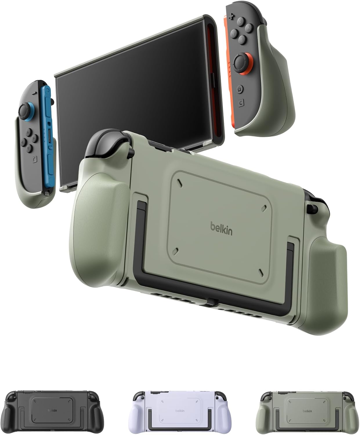 Belkin Nintendo Switch 2 Case Grip: Dockable Ergonomic Protective Case with Quick-Release Joy-Cons