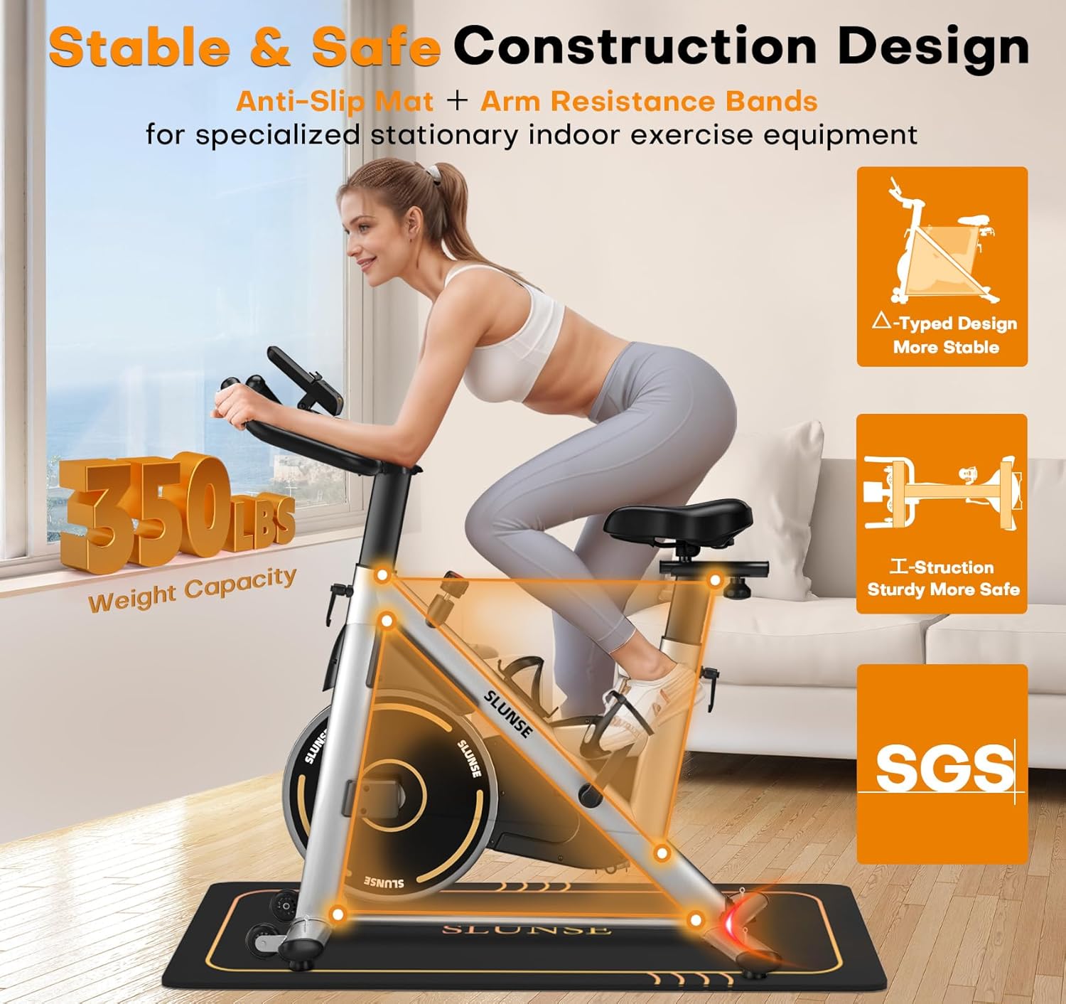 Thumbnail 3 de Adjustable Magnetic Resistance Exercise Bike 350 lbs capacity 🚴♀