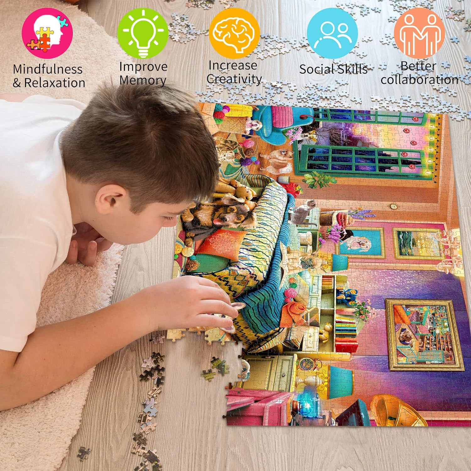 Thumbnail 5 de 1000 Pieces Jigsaw Puzzles for Adults
