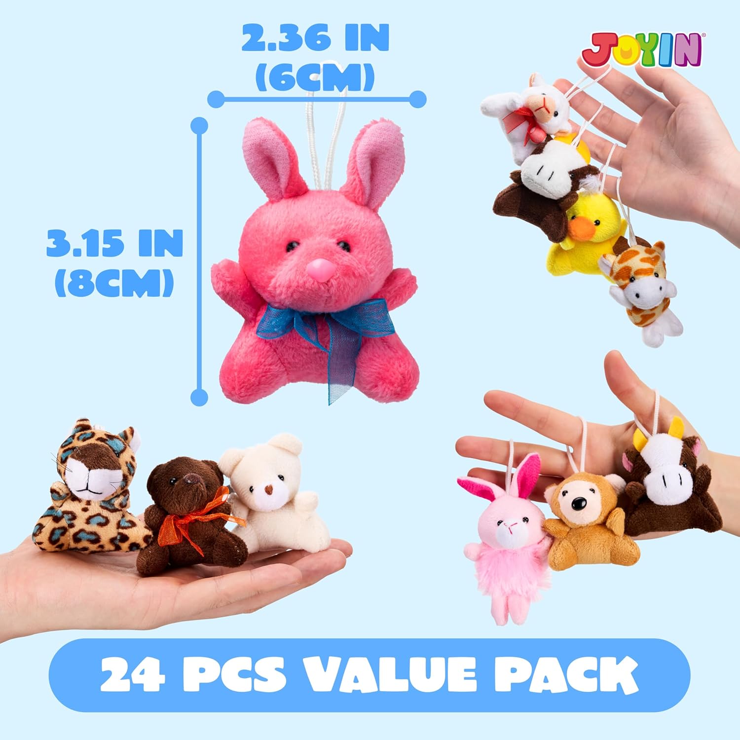 Thumbnail 2 de JOYIN 24 Pack Mini Animal Plush Toys 24pcs