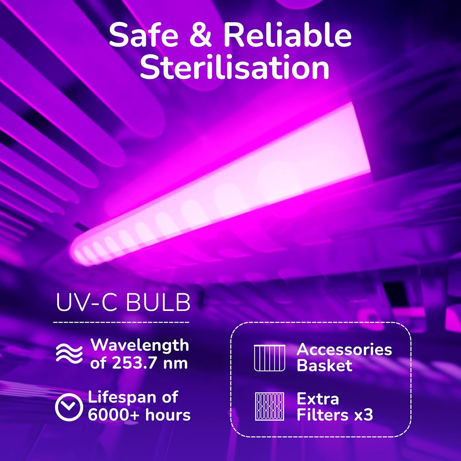 Thumbnail 3 de BooBoo Baby Pro UV Steriliser (4-in-1) for Bottles, Dummies, Toys & Accessories – 11-minute sterilisation