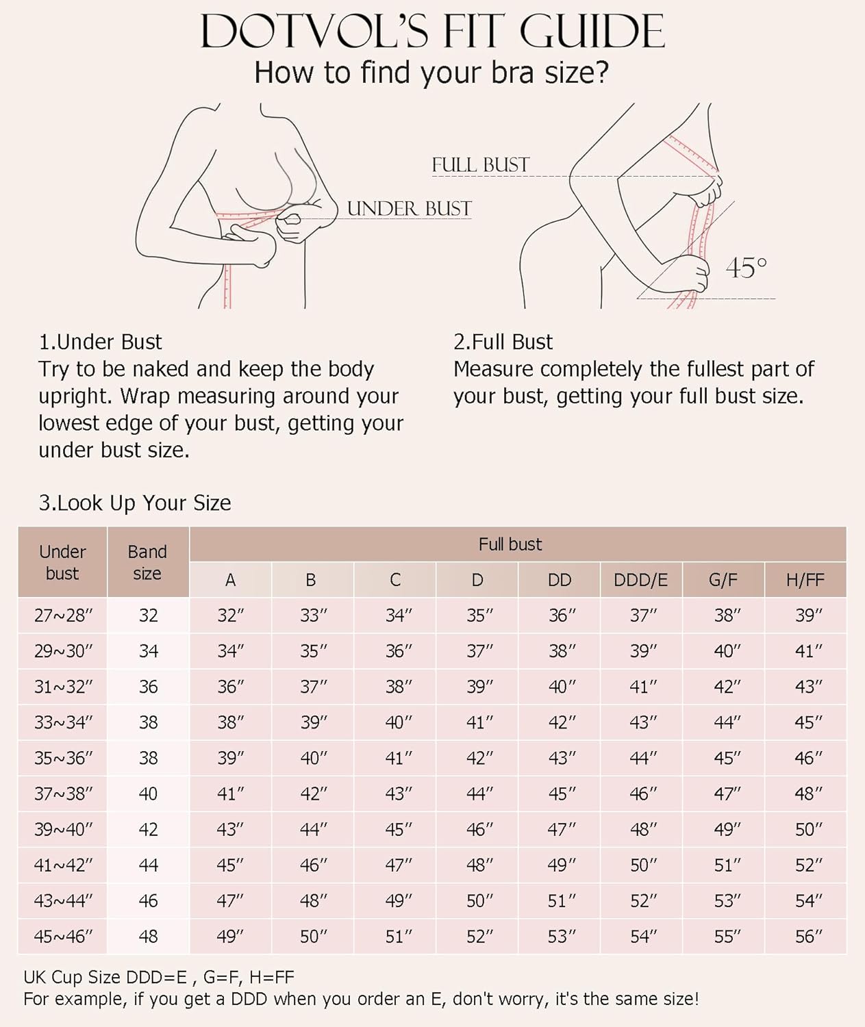 Detalle de DotVol Women's Multiway Strapless Bra Plus Size Full Figure Underwire Contour