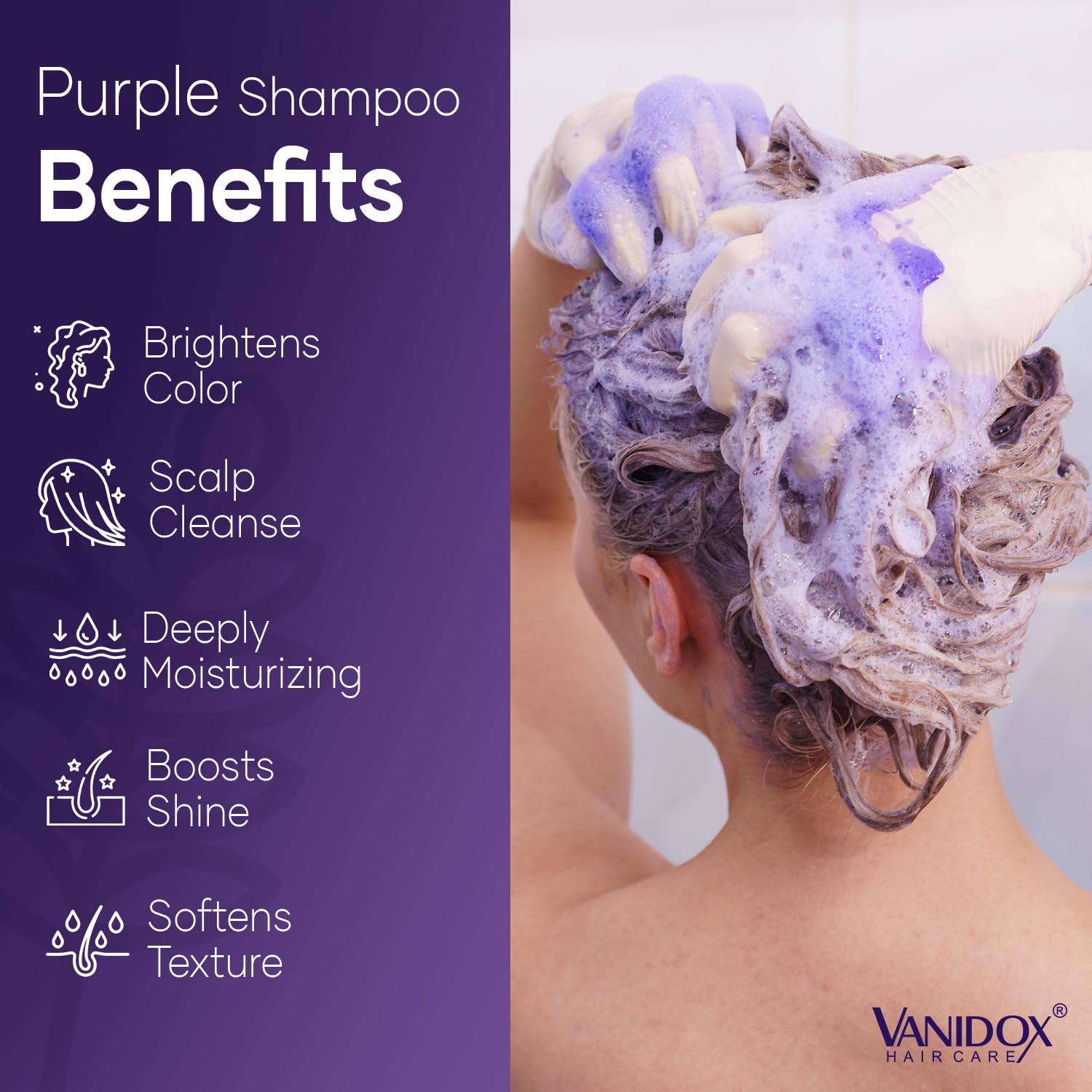 Detalle de VANIDOX Purple Shampoo, 16 fl oz