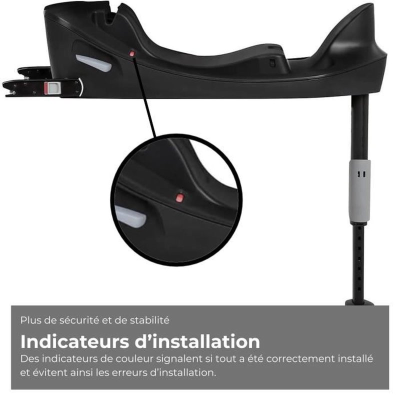 Detalle de Cybex Base One ISOFIX: base ultracompacta para Aton B2 i-Size y Aton S2 i-Size