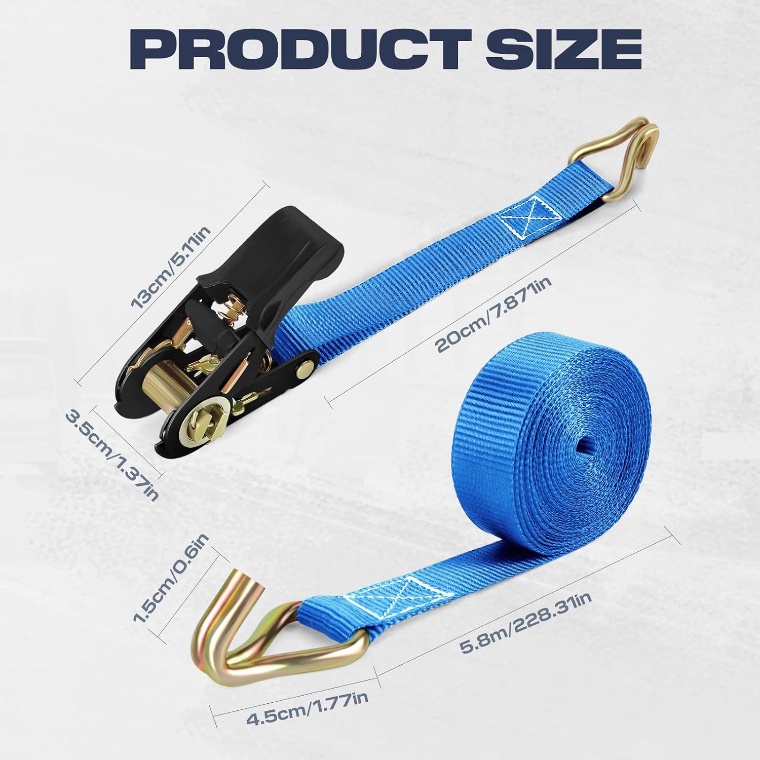 Thumbnail 6 de IAZZCO Ratchet Tie Down Straps 6m 25mm
