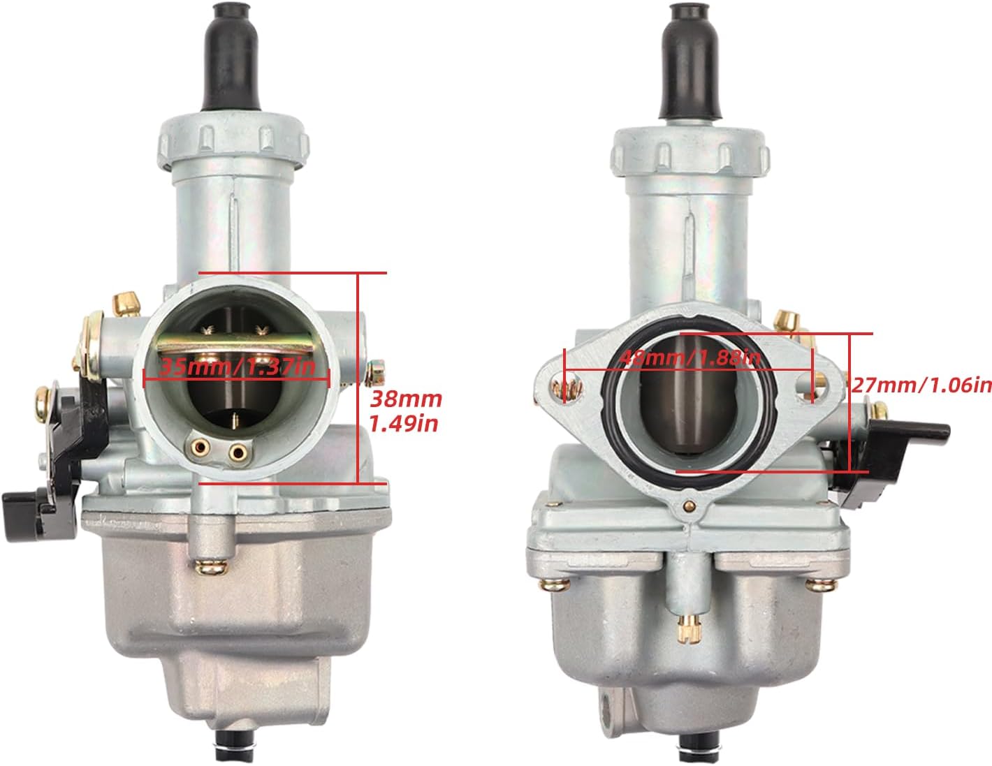 Detalle 2 de AMZSKU PZ27 carburateur 27 mm voor ATV, crossmotor en go-kart