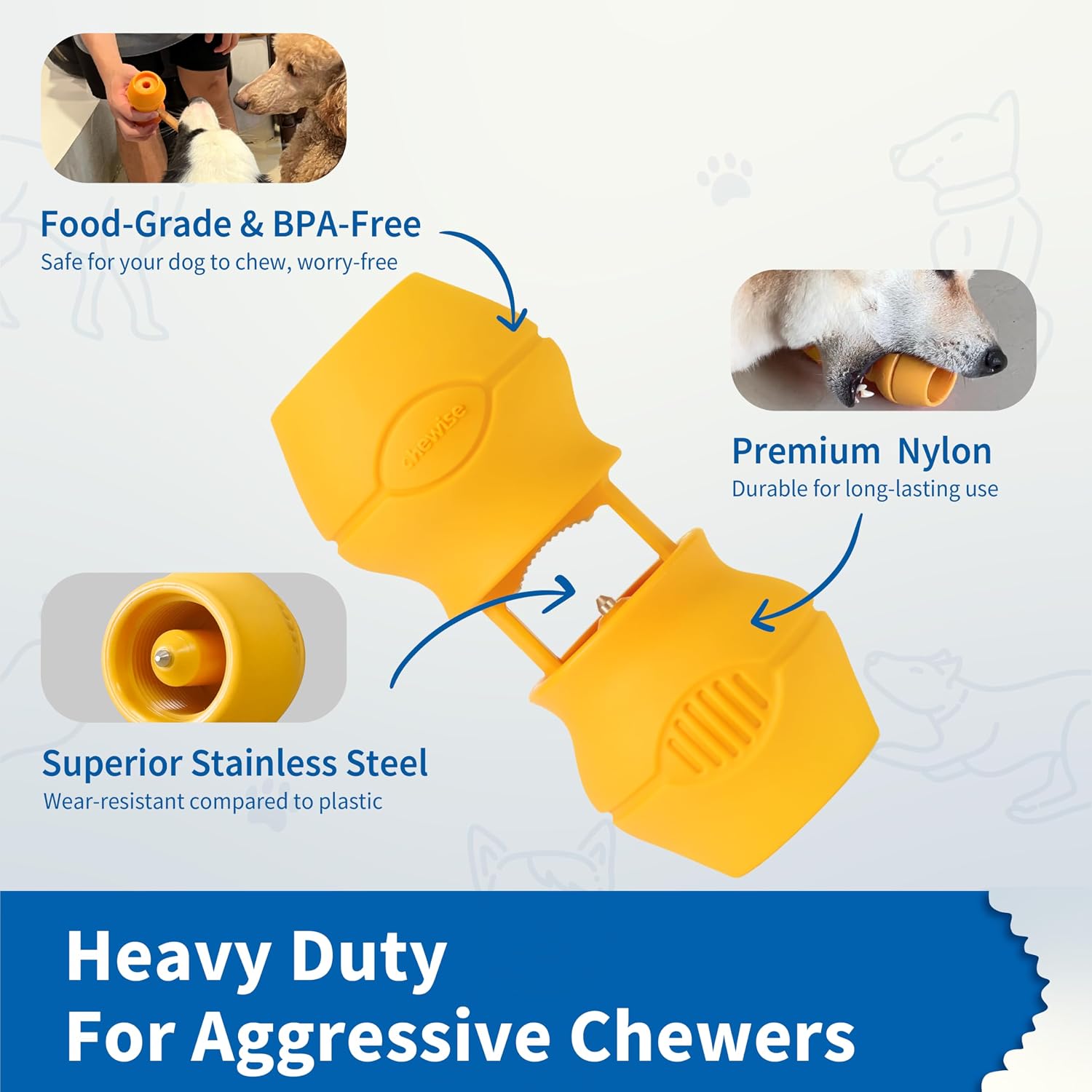 Detalle de PetClan Chewise Bully Stick Halter – Sicherheit & Robustheit, BPA-frei