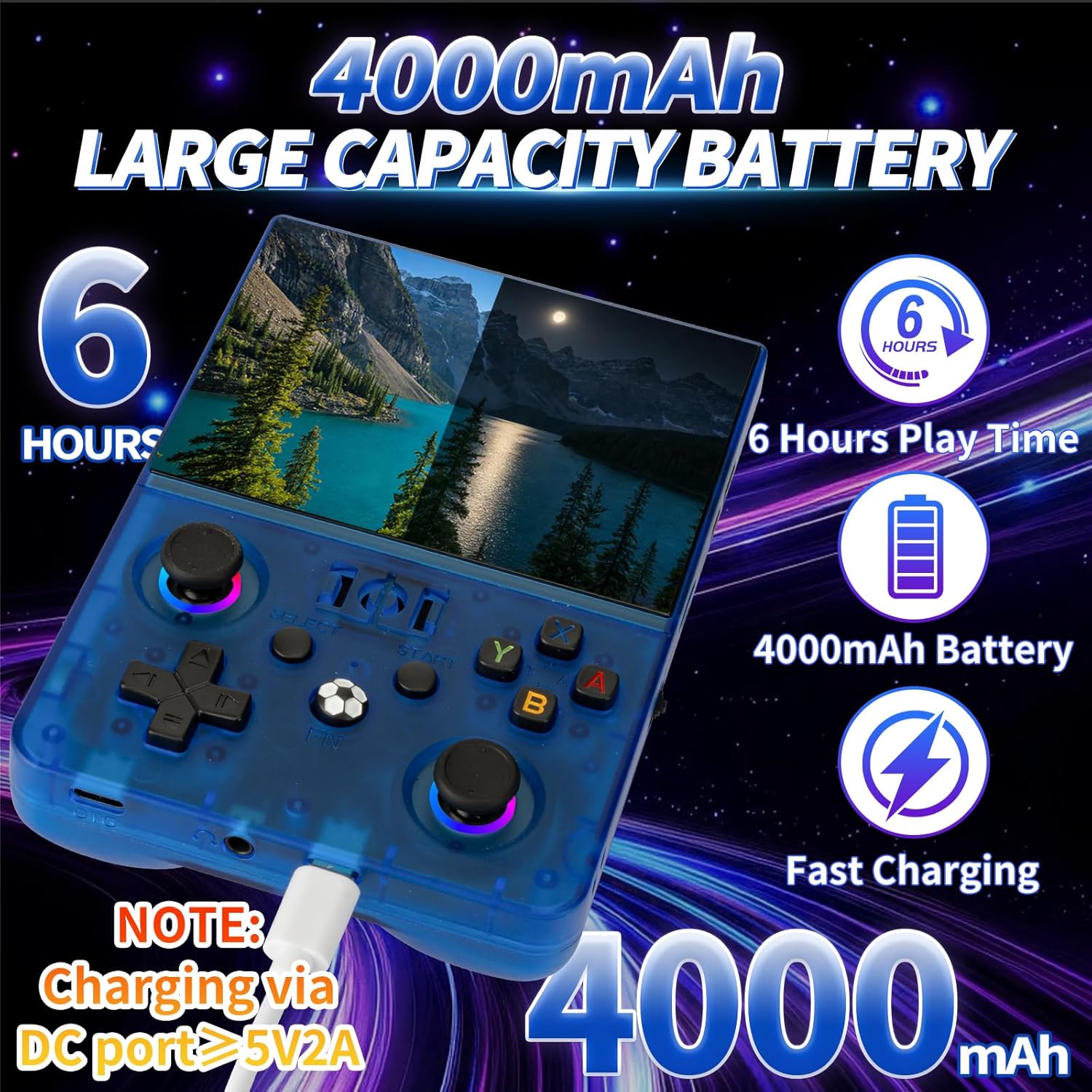 Thumbnail 5 de Blidinner 2026 NEW Upgrade R36MAX Ⅱ Retro Handheld: 4.5-inch screen, 18,000+ games, 4000mAh