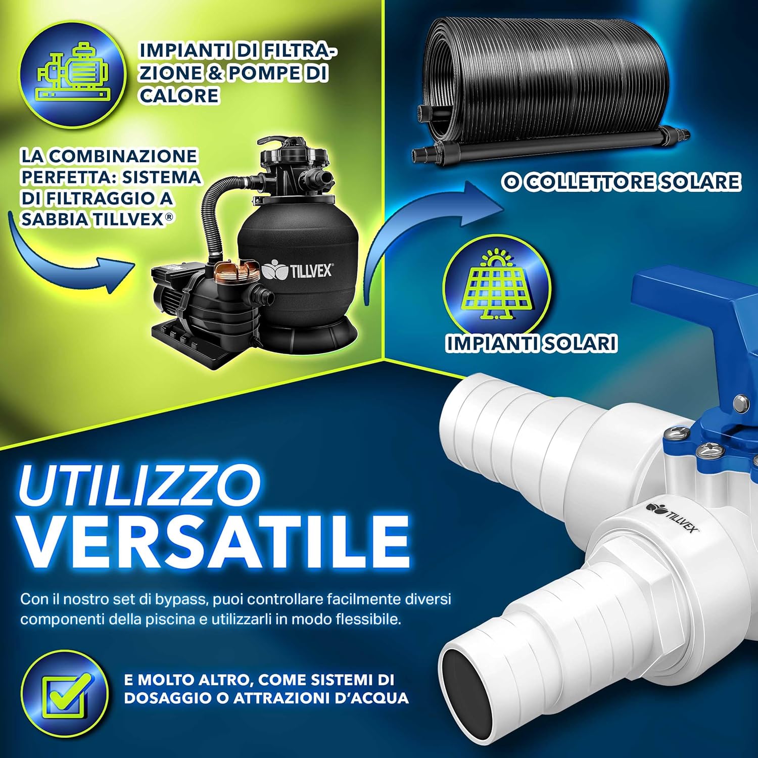 Thumbnail 5 de Tillvex Bypass Set piscina 12 pezzi