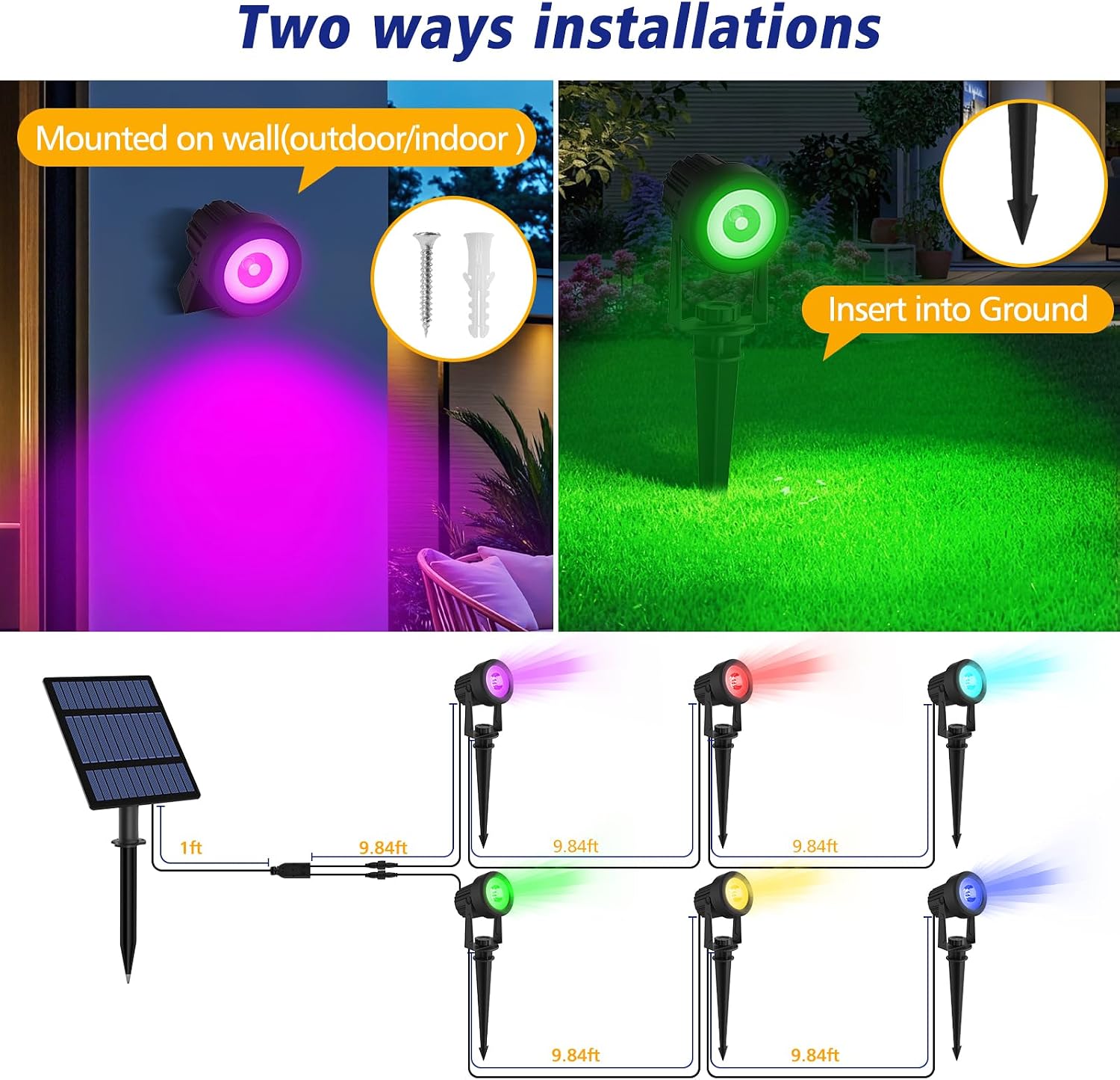 Thumbnail 4 de T-SUNUS Lampe Solaire Extérieure 6 en 1