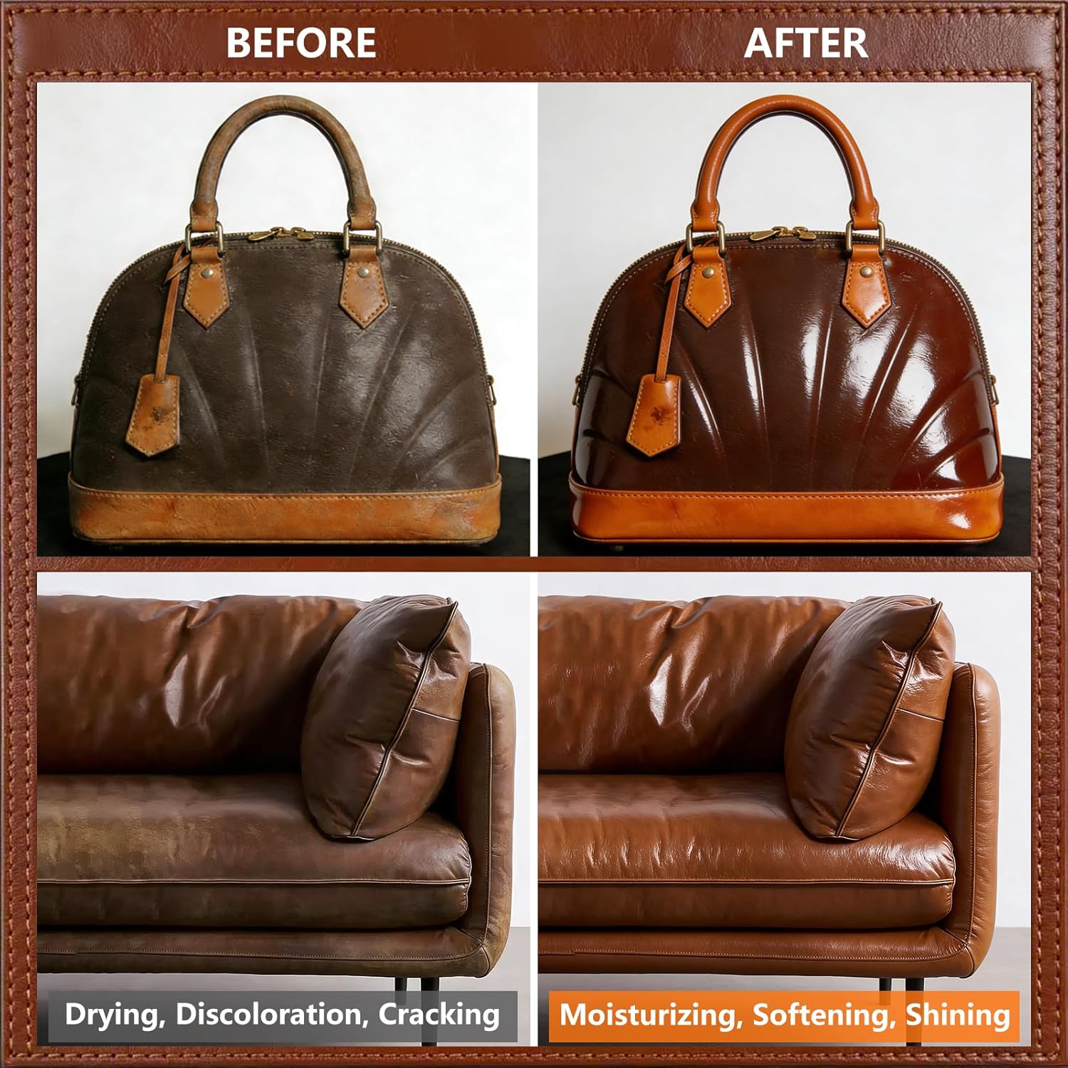 Detalle de Velluxor 4-in-1 Natural Mink Oil Leather Cleaner and Conditioner (240g)