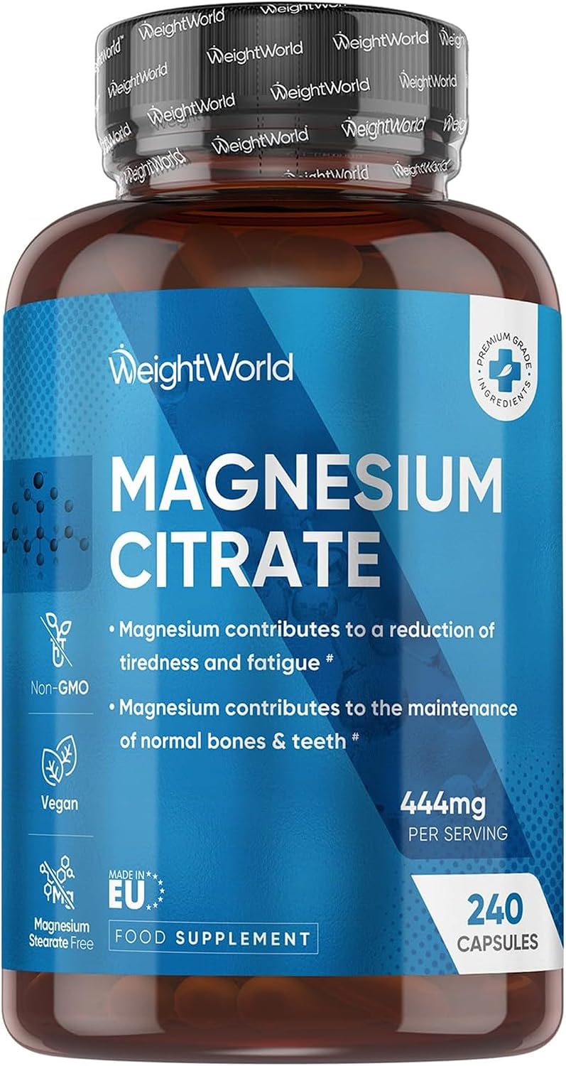 Detalle 2 de Citrato de Magnesio 1480mg 240 Caps 🍃 - Vitalidad y Equilibrio