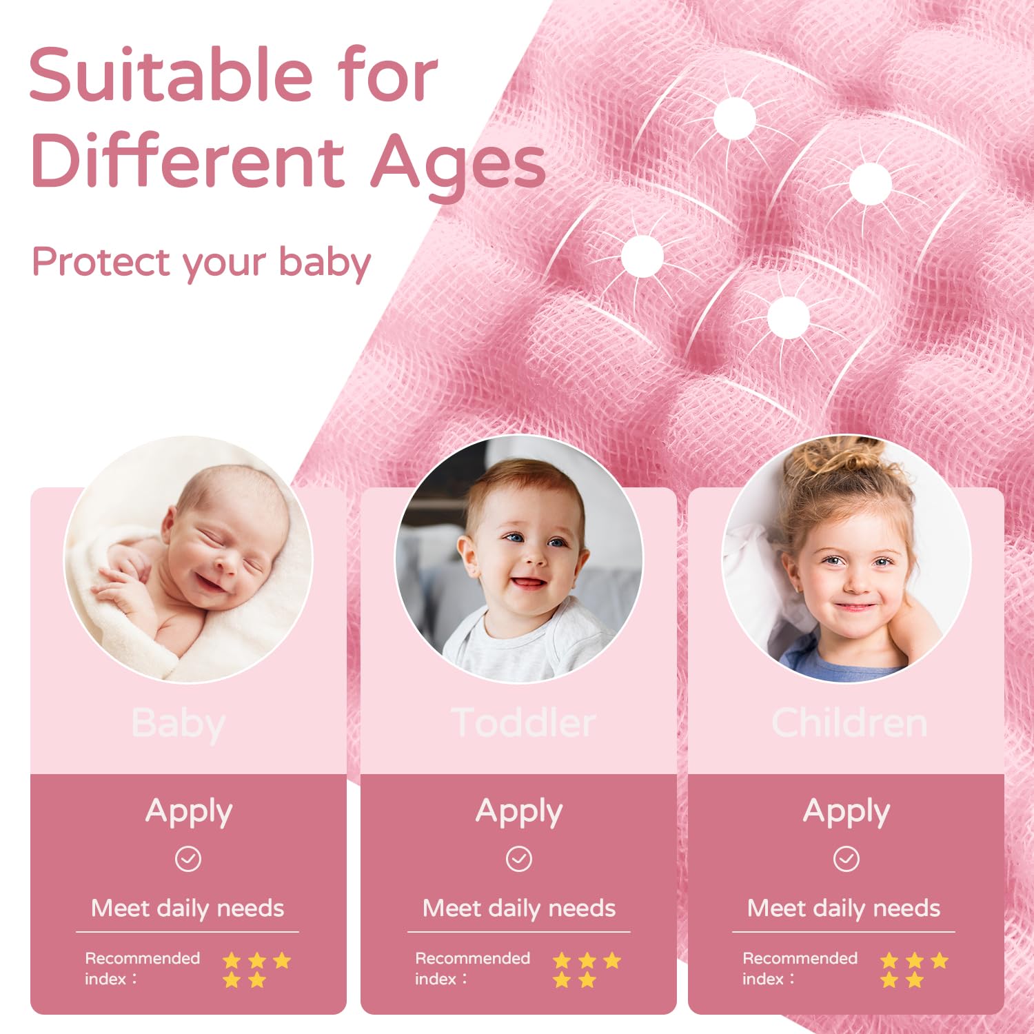 Thumbnail 4 de Yoofoss Hooded Baby Towel 32x32 Inches
