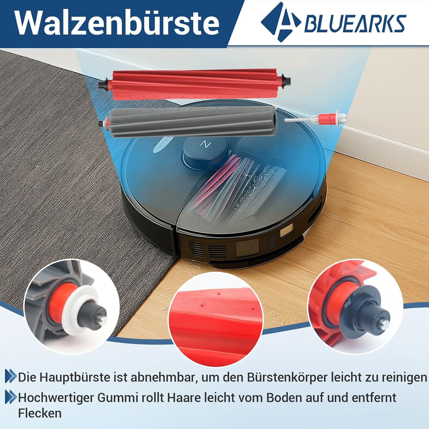 Detalle de Bluearks 29-teiliges Zubehör für Roborock S8 Max 🧹