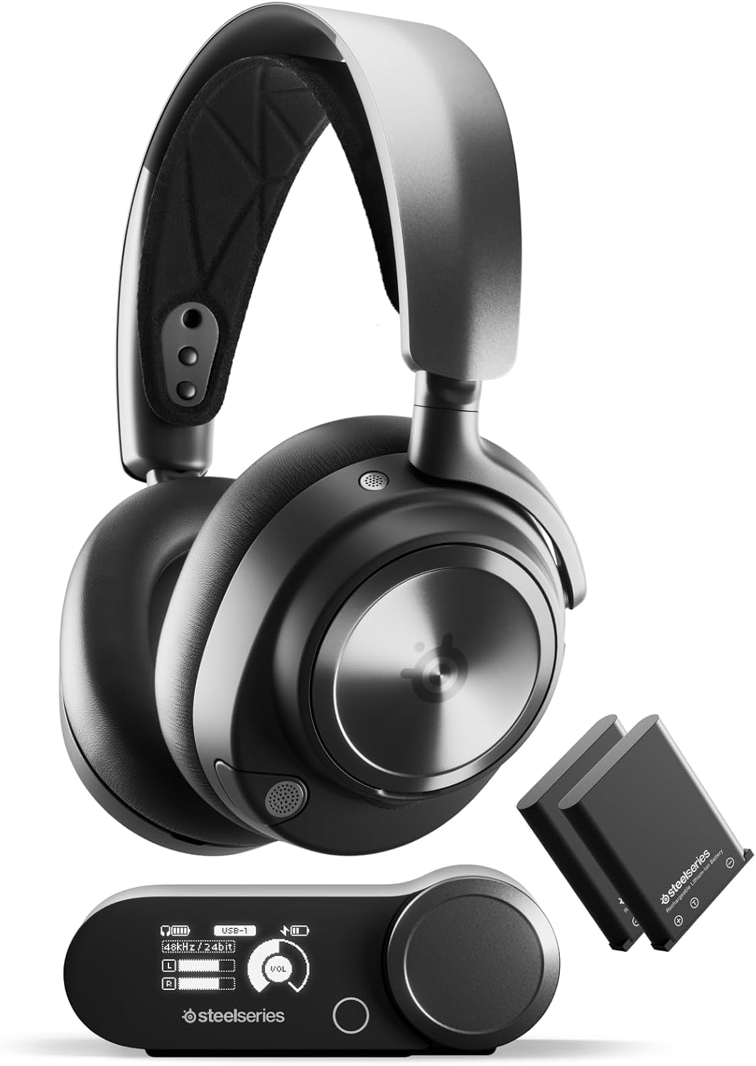 Detalle de SteelSeries Arctis Nova Pro Wireless – Casque gaming multi-système avec ANC et double batterie