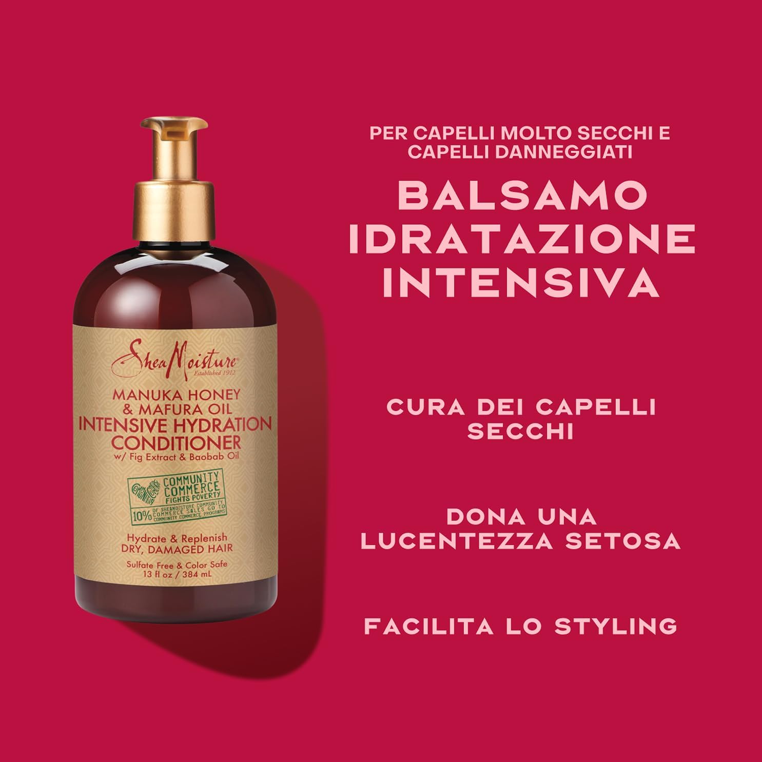 Thumbnail 1 de SheaMoisture Balsamo Intensive Hydration per capelli ricci, crespi e danneggiati (384 ml) con miele di Manuka