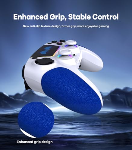 Detalle de SFGSUP Controller Wireless per PS5/PC/Steam Deck con Joystick Hall Effect, 8 colori RGB e Gyro 6 Assi
