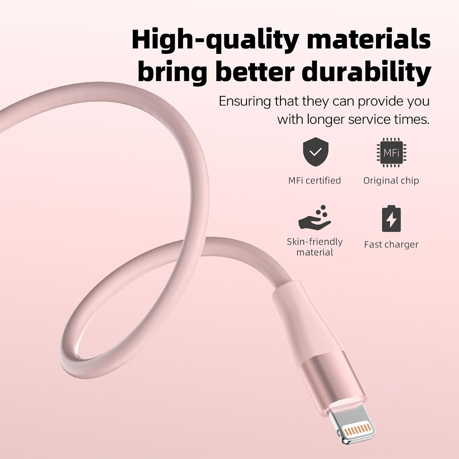 Detalle 2 de Apple iPhone Charger 3-Pack 10 ft Lightning Cable