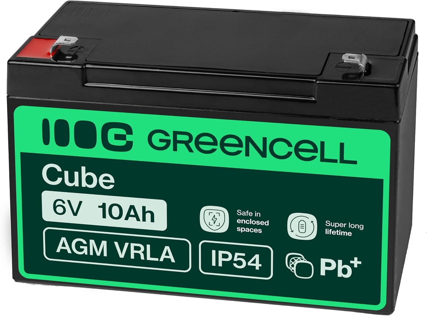 Detalle de Green Cell Batteria AGM 6V 10Ah: affidabile, sigillata e senza manutenzione per UPS, allarmi e impianti solari