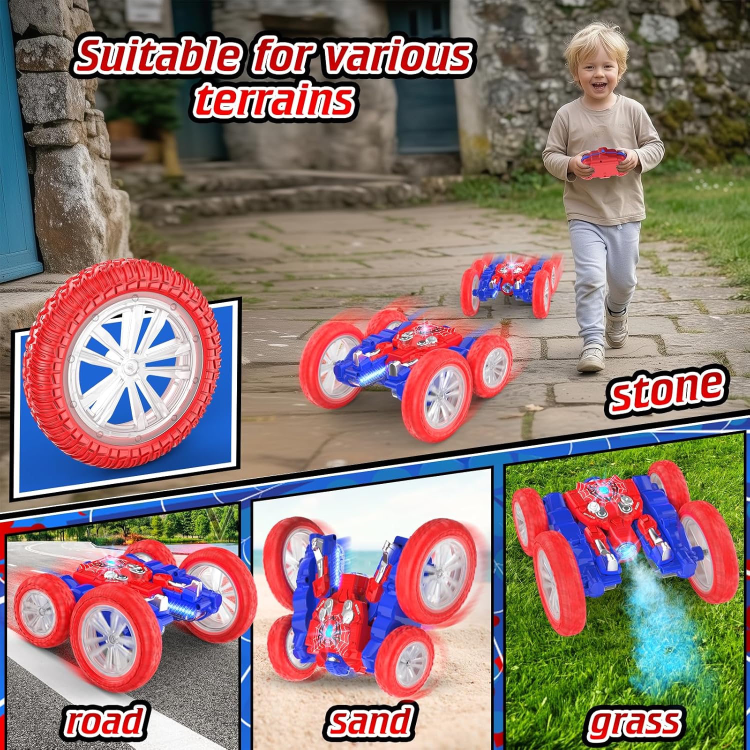 Detalle 2 de Mieryd Coche Spider 360° RC para niños 3–12