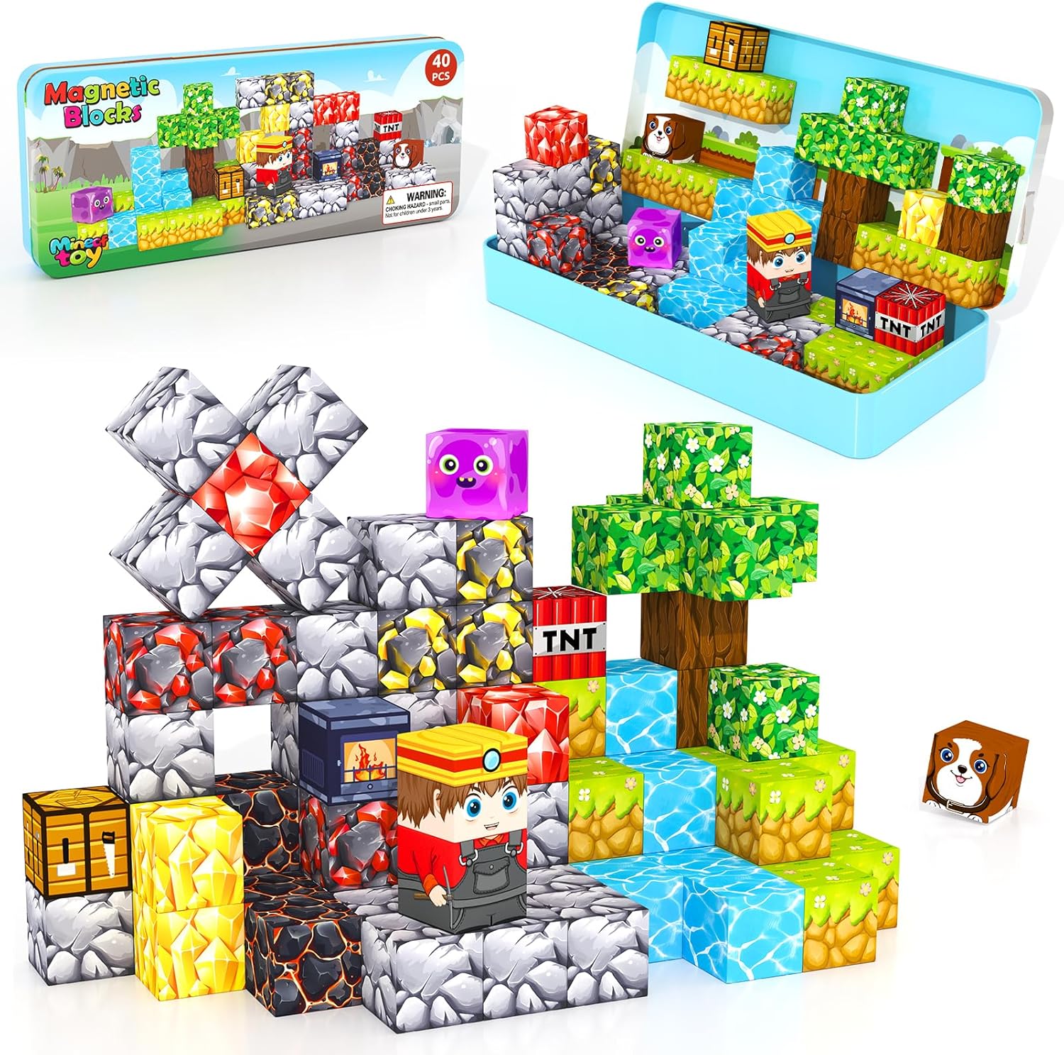 Thumbnail 6 de Minecftoy Magnetic Blocks Mini Travel Essentials Set