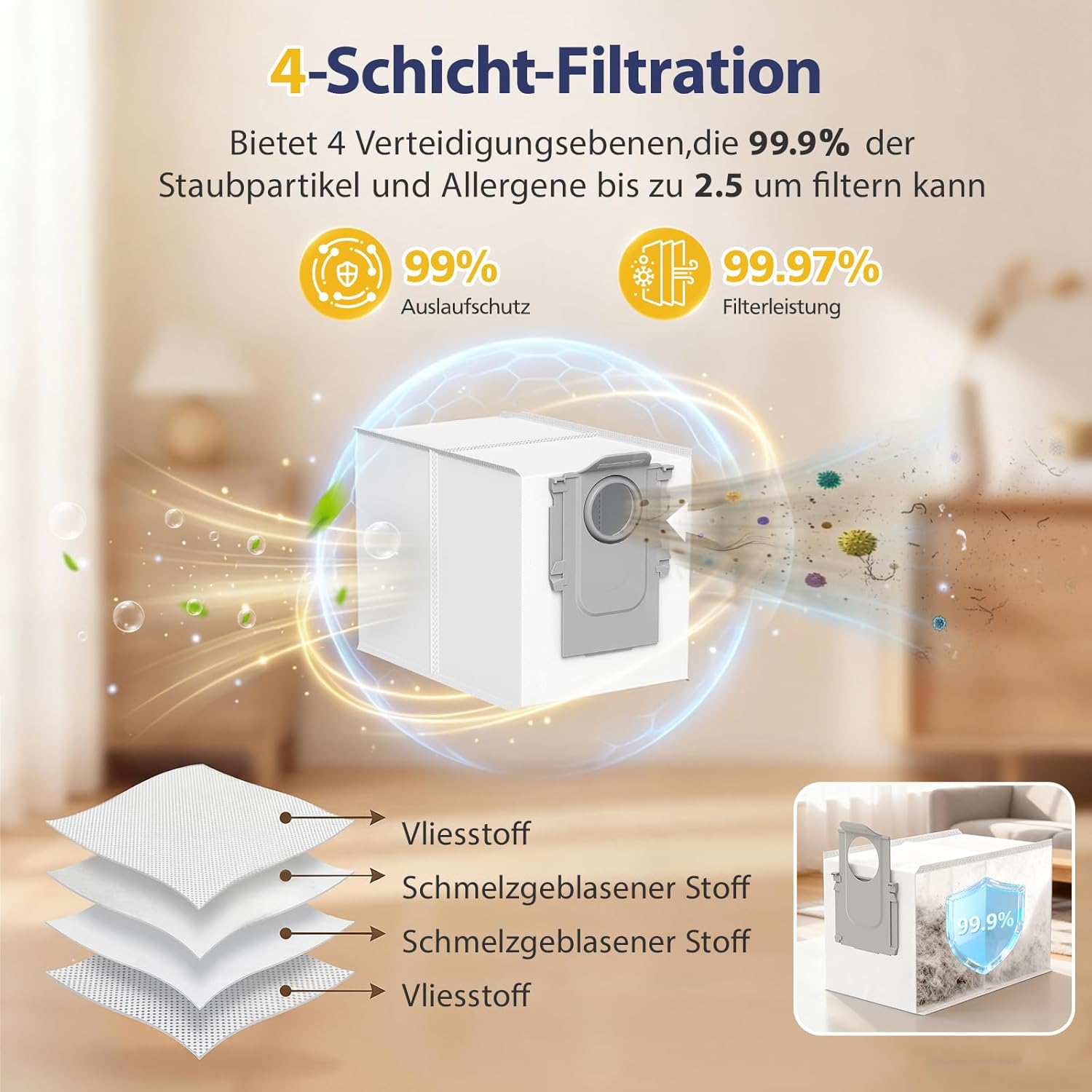 Thumbnail 2 de Yoneenair 16 Staubbeutel für Roborock Q Revo – kompatibles Zubehör