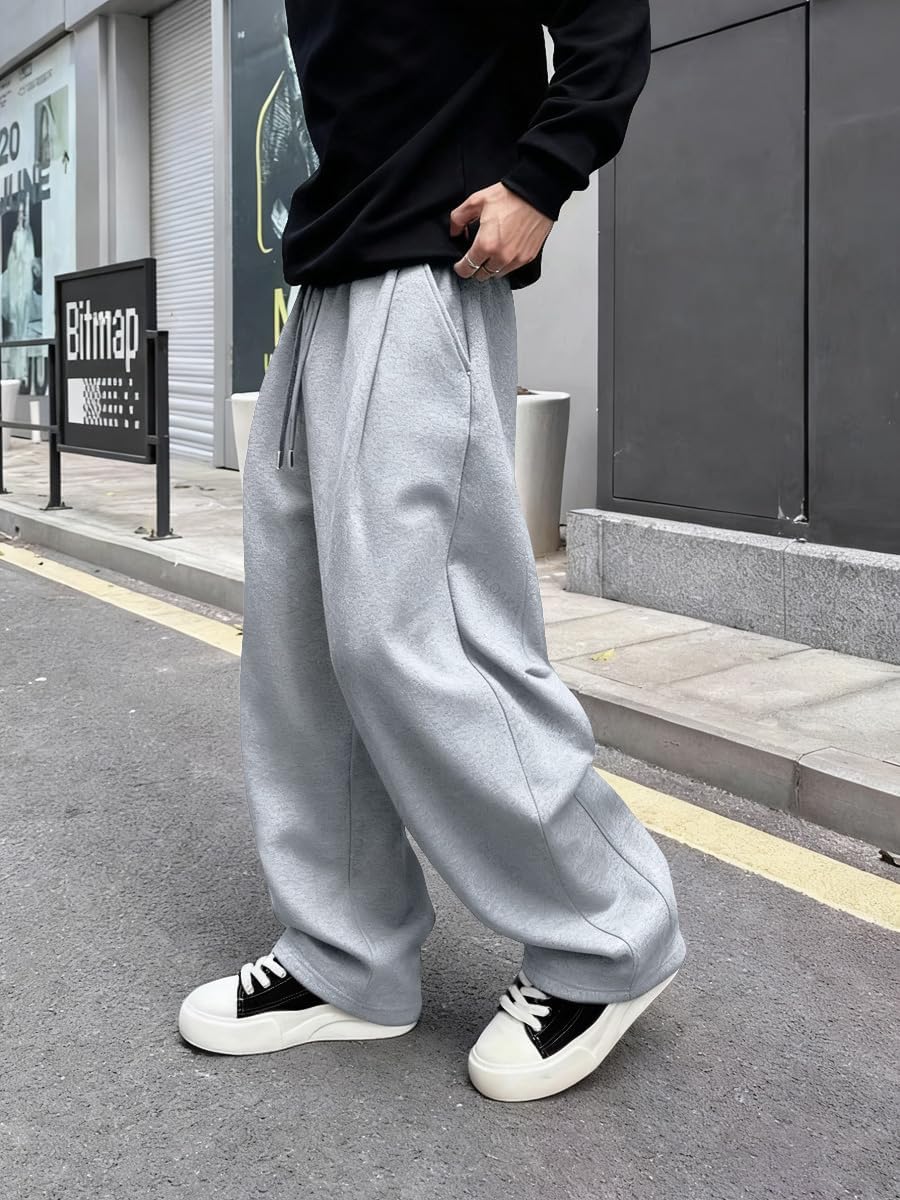 Detalle de CLOAKA Jogginghose Herren – Baumwolle, Baggy-Schnitt, elastischer Bund, Alltags- und Sportkomfort