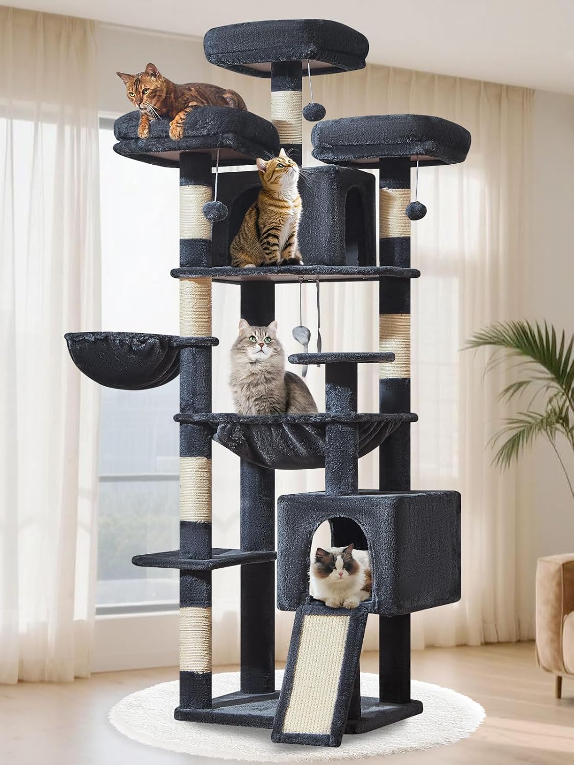 Detalle 2 de Taoqimiao Kratzbaum 193 cm XXL für Katzen
