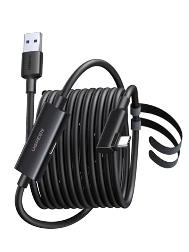 Detalle de UGREEN Cable Link USB 3.0 de 5 m (5 Gbps) para Meta Quest 3/3s y Quest 2/Pro/Steam VR