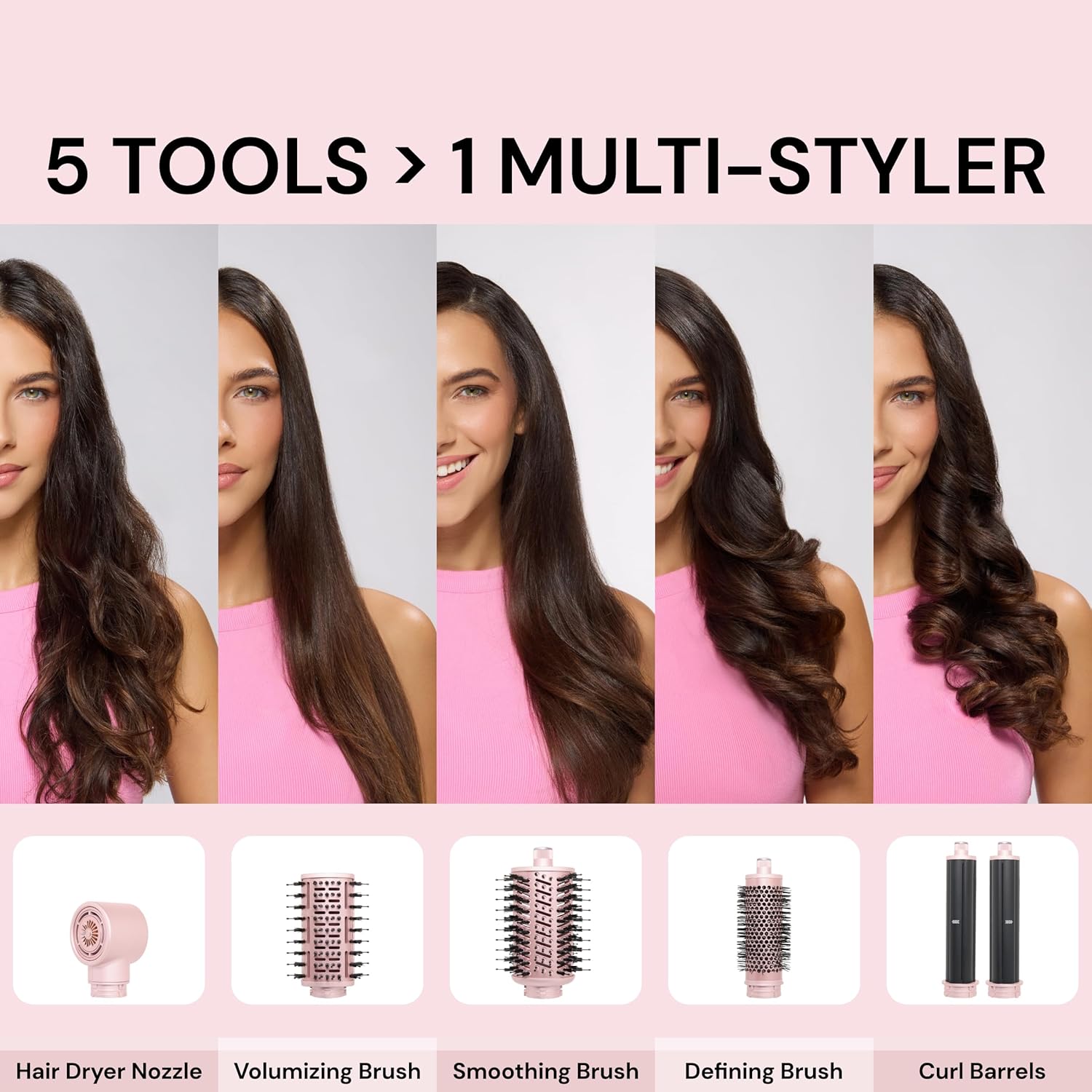 Thumbnail 3 de L'ANGE HAIR TurboStyle All-in-One Air Styling & Drying System (Blush) – 5-in-1 Pro-Grade Tool