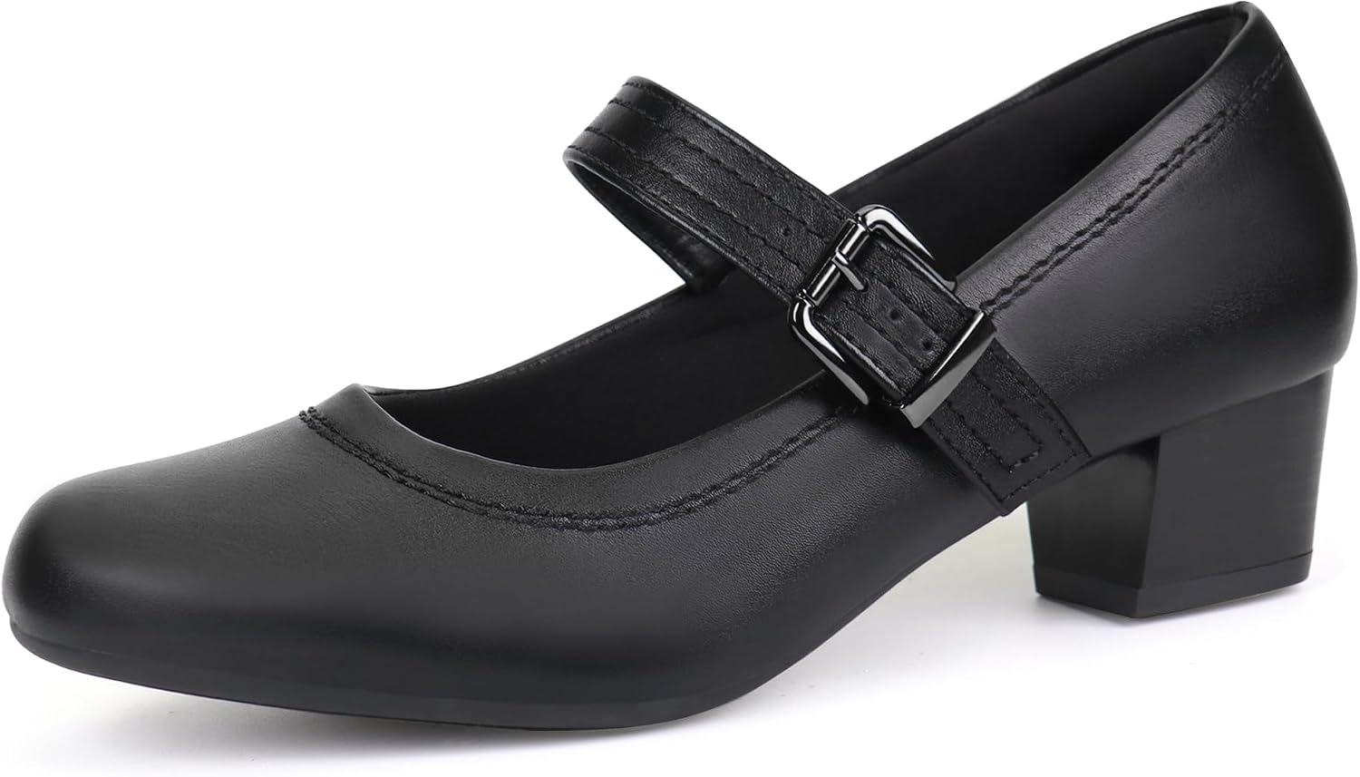 Detalle de Ortho + Rest Damen Mary Janes Pumps für Hallux Valgus – orthopädische Low-Chunky-Heels