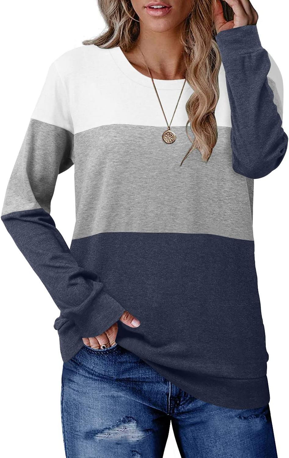 Detalle 2 de CRAZY GRID Women's Sweatshirt, Cotton Blend