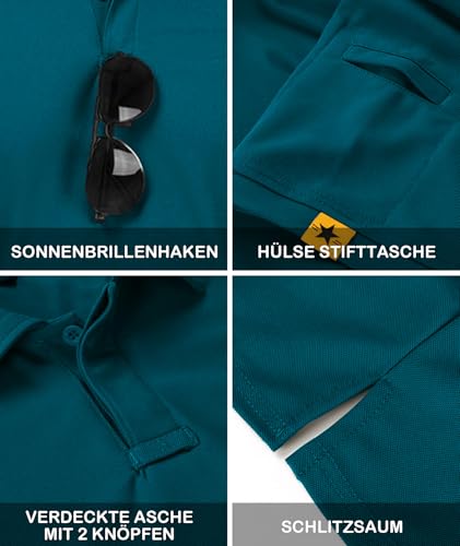 Thumbnail 4 de JACKETOWN Poloshirts Herren Kurzarm – atmungsaktives Funktionsshirt (M–3XL)