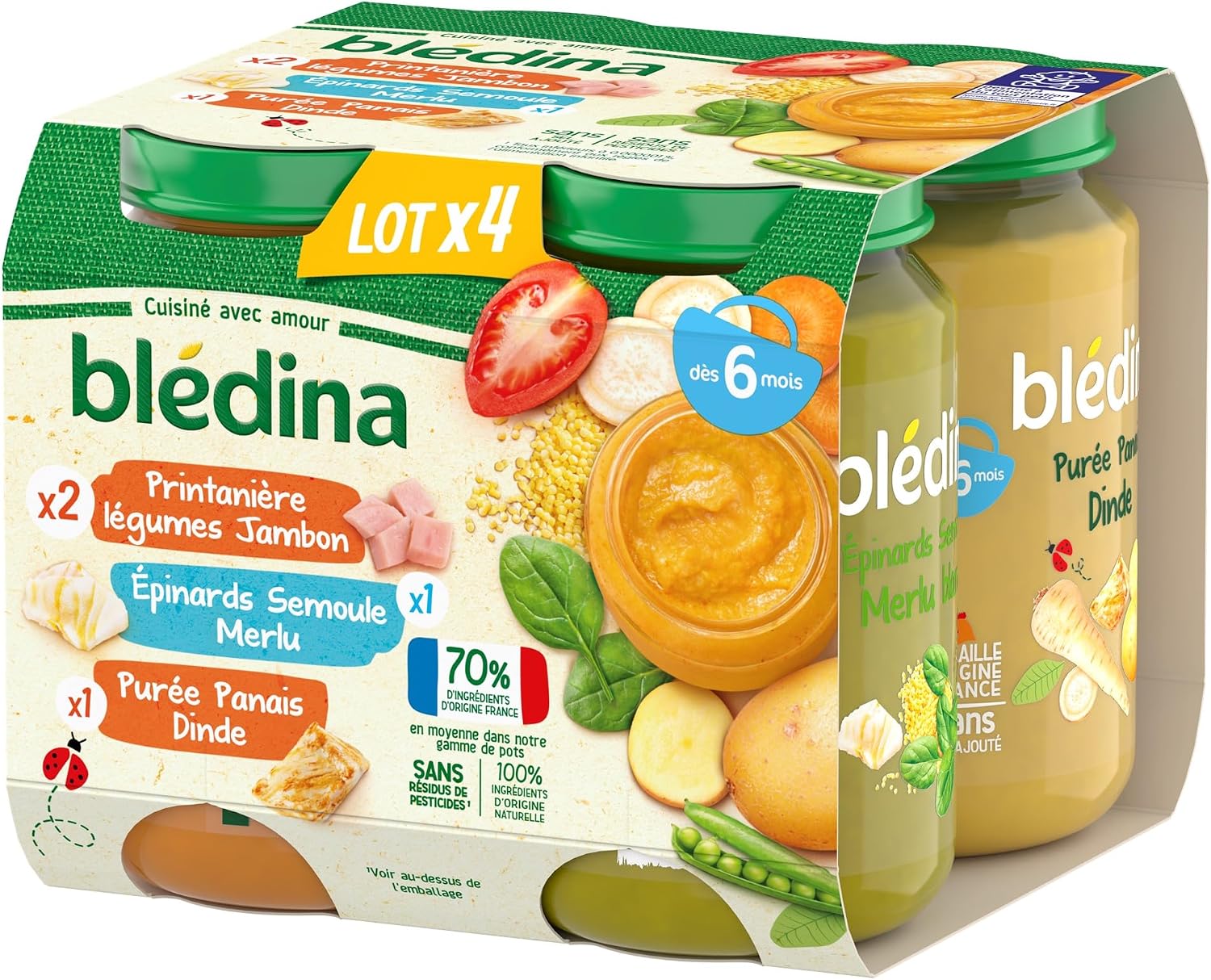 Detalle 2 de BLEDINA Petits pots bébé 24 🍲