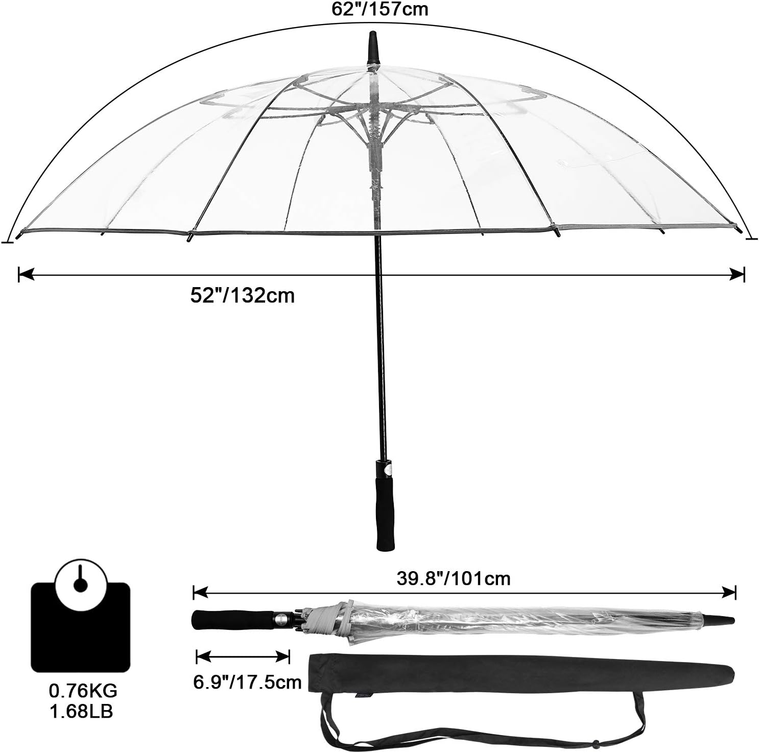 Detalle 2 de G4Free Parapluie de golf 157,5 cm ☂