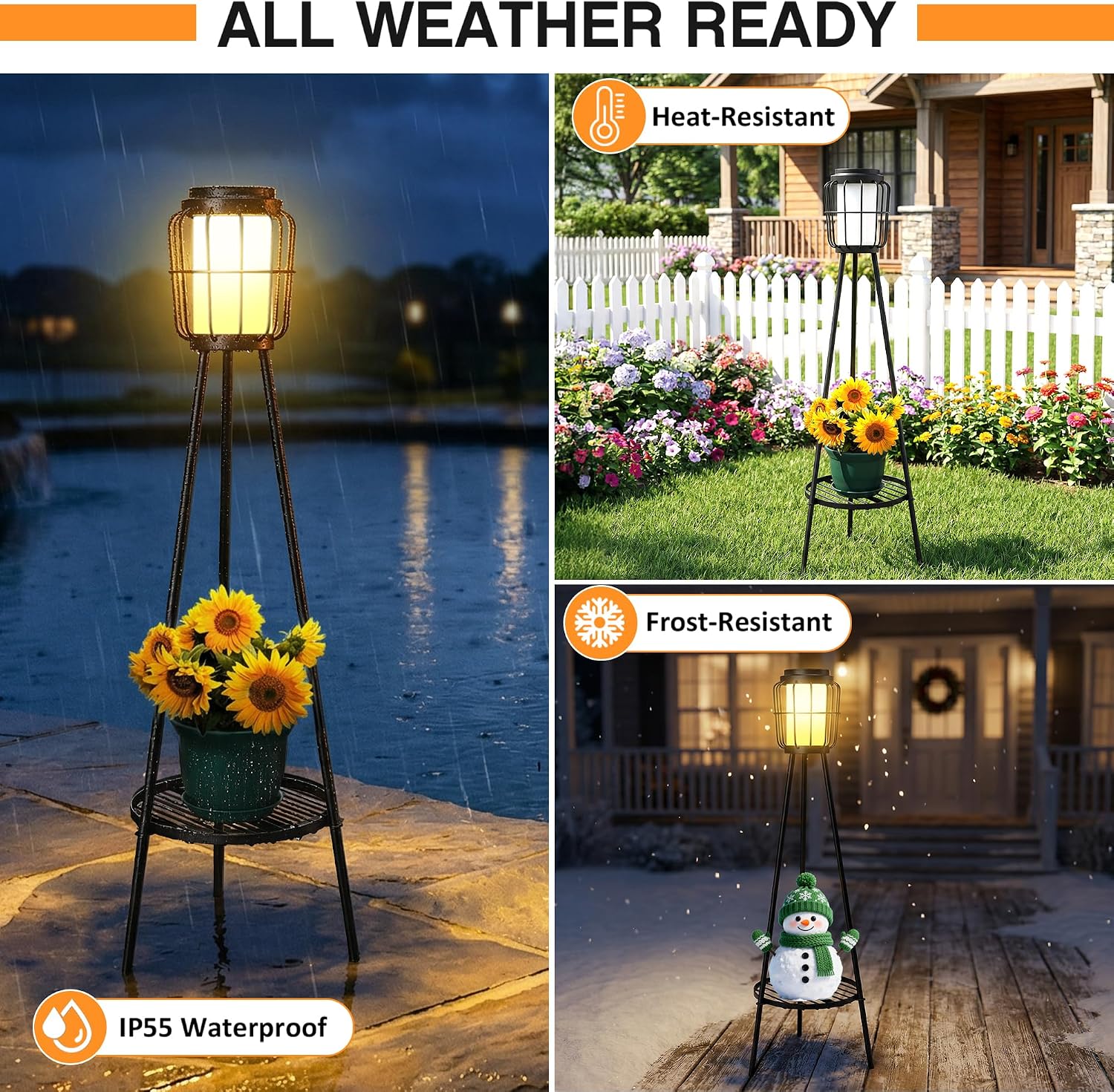 Detalle 2 de MXwcy Solar Plant Stand Lights, Metal