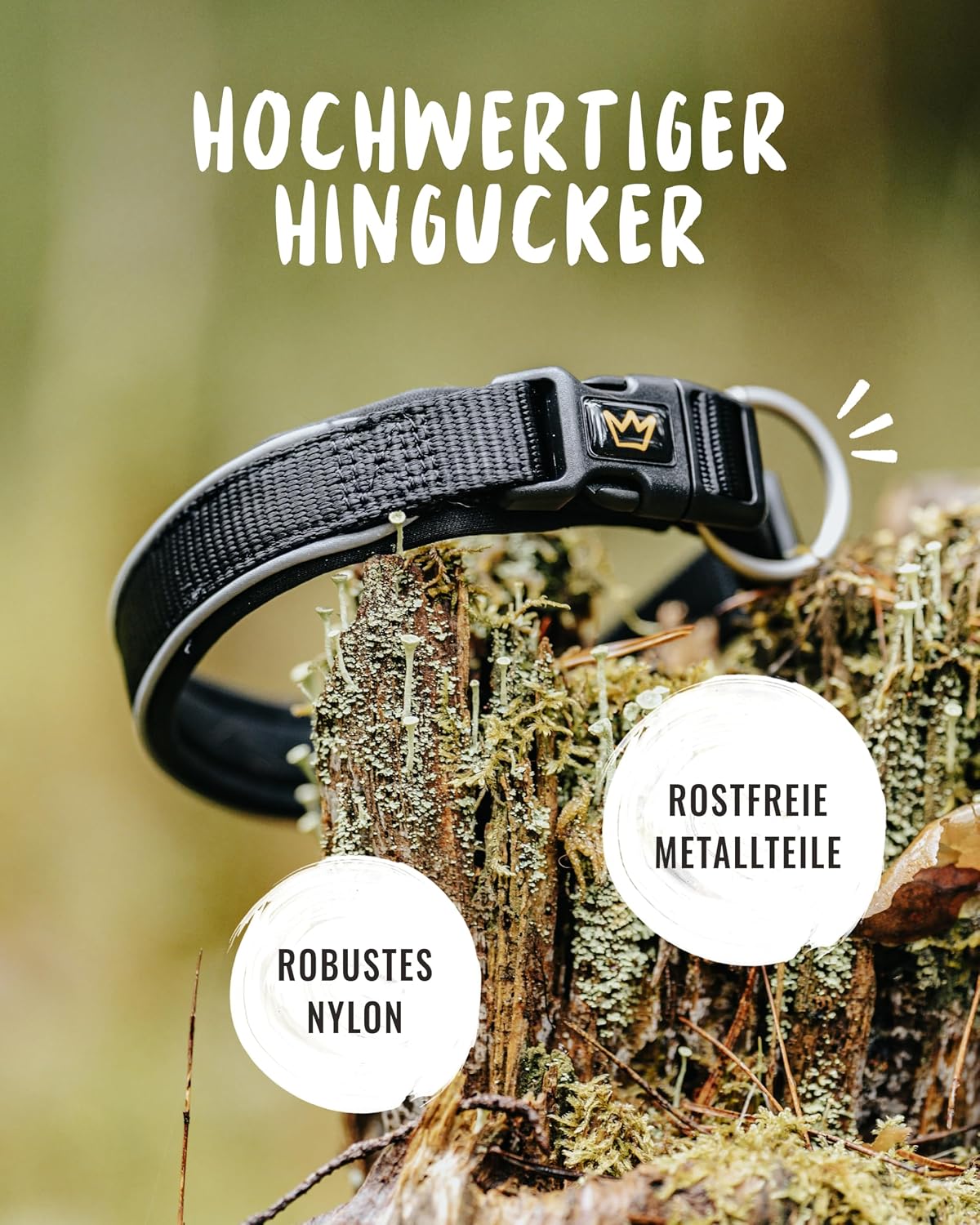 Detalle de Rudelkönig Hundehalsband Paola verstellbar