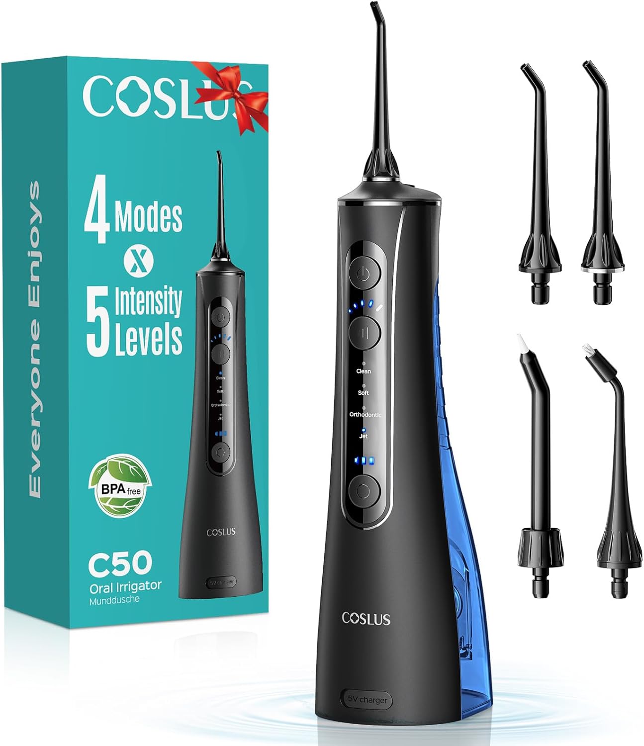 Detalle de COSLUS Cordless Water Flosser 20 Levels