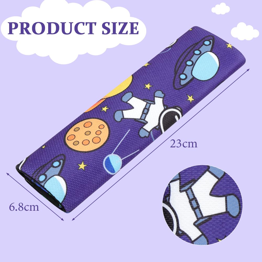 Thumbnail 1 de URAQT 2er Gurtpolster für Kinder mit Astronaut-Motiv – Gurtschutzkissen mit Samtbeutel