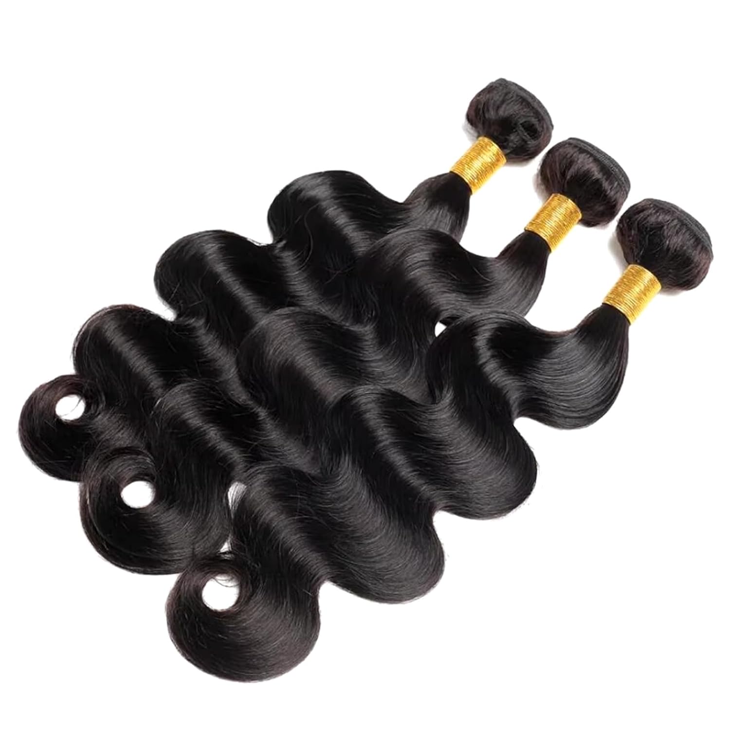 Detalle 2 de SDDRSRA 12A Human Hair Bundles, 20/22/24-Inch Body Wave, Natural Black