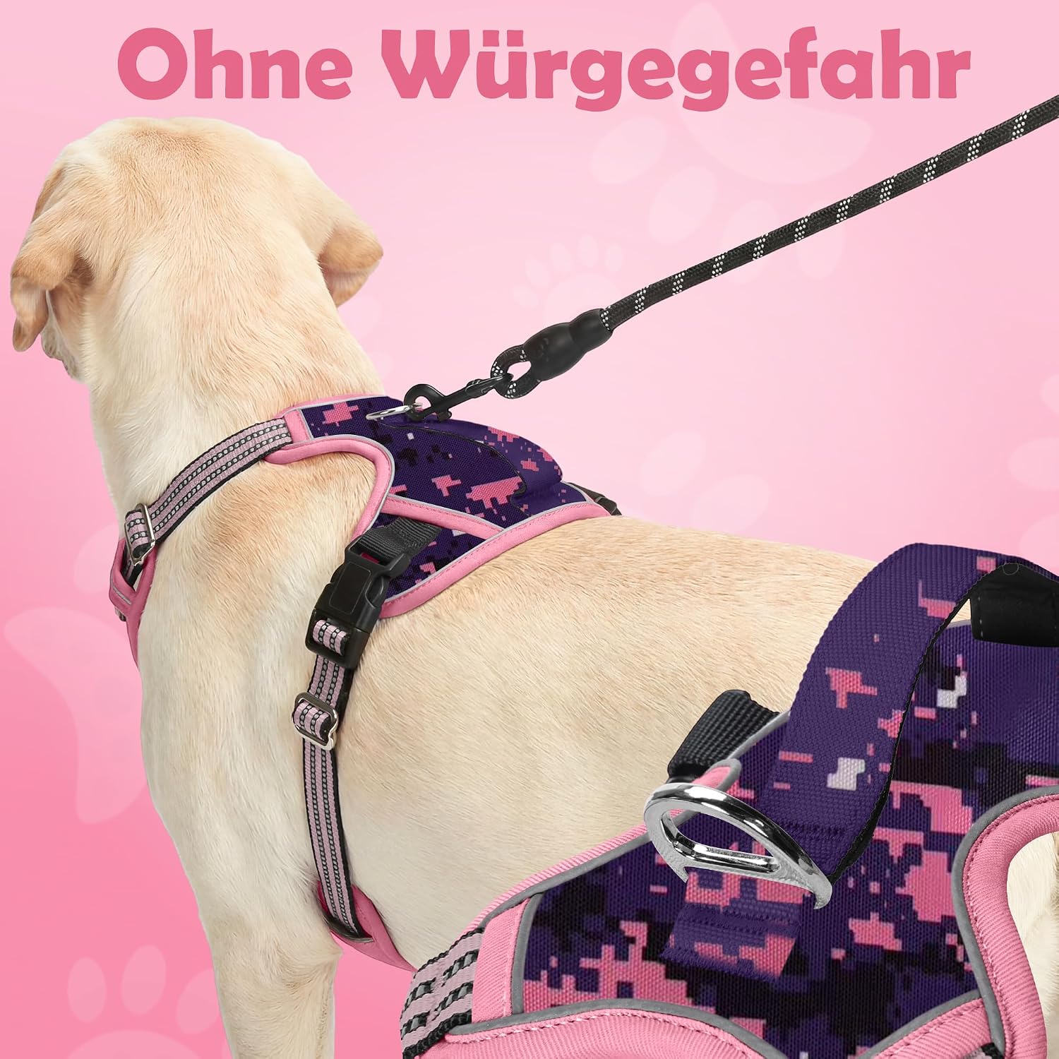 Thumbnail 3 de Funfox Hundegeschirr Mittelgroße Hunde – Anti Zug, verstellbar, reflektierende Streifen