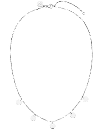 Detalle de Purelei Kalea Kette Damen (Silber) – verstellbare Halskette aus Edelstahl, wasserfest